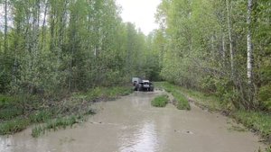 Плаваем на вездеходе Patriot с двигателем 18,5 лс лифан!