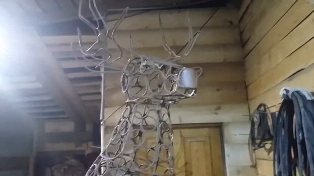 Новогодний олень из проволки смотреть онлайн