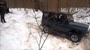 Уаз хантер и овраг