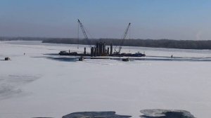 КРЕМЕНЧУГСКИЙ МЕГА-МОСТ. Новый мост, Кременчуг. 13.01.22 Велике Будівництво. Левый и правый берег.