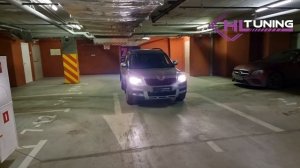 Skoda Yeti установка светодиодных линз Aozoom A10