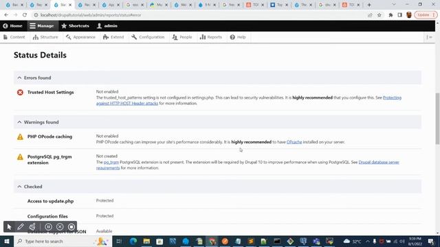 Drupal9: How to install and configure drupal9, Connecting to PostgreSQL under LARAGON