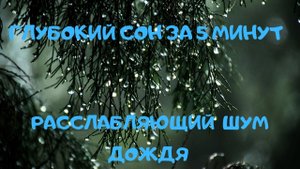 ШУМ ДОЖДЯ В ТРОПИЧЕСКОМ ЛЕСУ!!! ГЛУБОКИЙ СОН ЗА 5 МИНУТ.