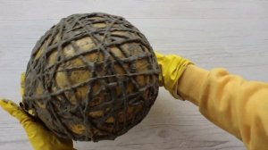 ?Декоративный шар из цемента с подсветкой своими руками.??