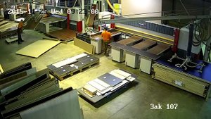 Распил ДСП на мебельной фабрике