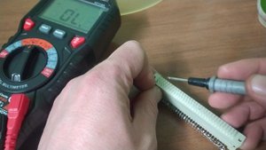 Быстрая прозвонка  разьема мультиметром.