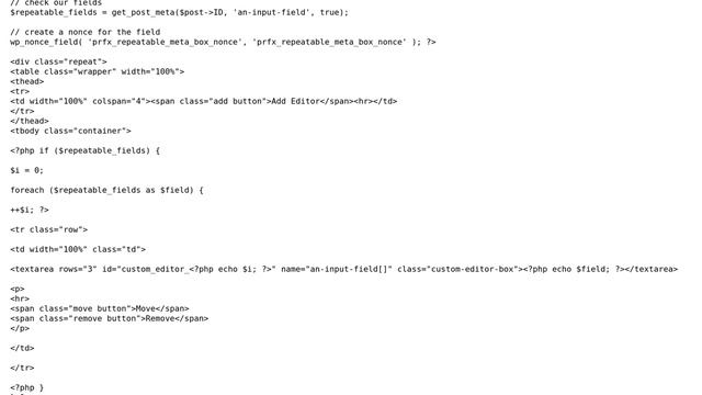 Wordpress: Rhyzz Repeatable-fields javascript in php and wordpress (2 Solutions!!)
