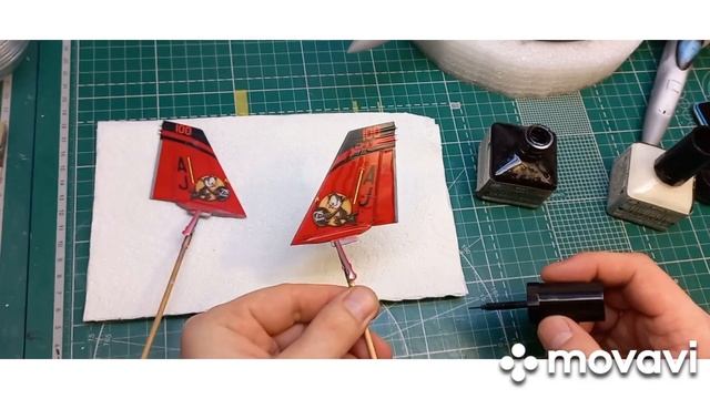 F/A-18E. Нанесение декалей на КиЛь смывка и лак. смотреть онлайн