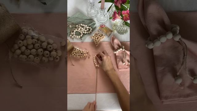 Кольца для салфеток своими руками. Я использовала деревянные бусины из Ашана и веревку смотреть онлайн