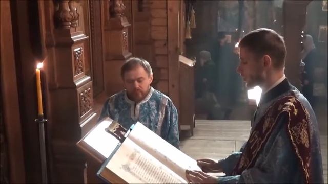 Трисвятое Пюхтицкое. Фрагмент Литургии в день Благовещения Пресвятой Богородицы. смотреть онлайн
