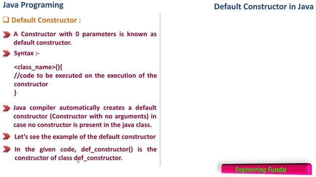 Constructors - Java Programming