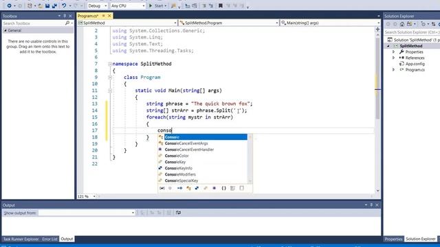 Divide the string into substring using split Method in C# смотреть онлайн