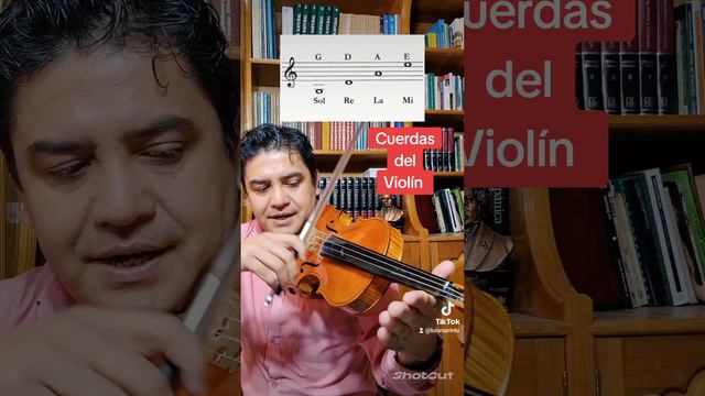 Cuerdas del Violín en el pentagrama #nombre #Violín #pentagrama