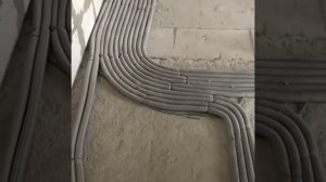 Выполнили монтаж лучевой системы отопления в двухэтажном частном доме.