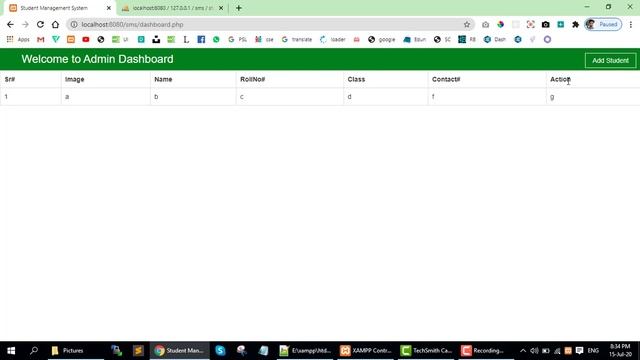 Core php project Student Management System Part 6