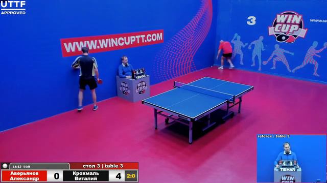 Аверьянов Александр 3-2 Крохмаль Виталий  Турнир Восток 3 WIN CUP 27.11.20  Зал 3