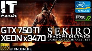 Sekiro: Shadows Die Twice | Xeon x3470 + GTX 750 Ti | Gameplay | Frame Rate Test | 1080p