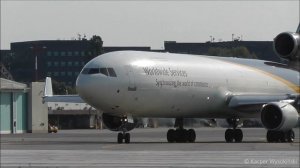 UPS MD-11 takeoff, Warsaw Airport, EPWA