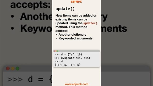 [Day 75] Update Items of a Dictionary in Python | Learn Python | Light Mode #100daysofpython