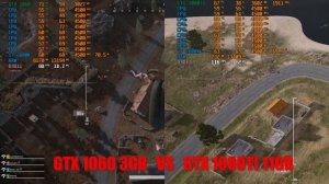 Сравнение производительности  i7 2600K 4500Мгц + GTX 1060 3gb vs 1080ti 11gb / тесты в 9 играх