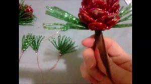 Полярная роза из бисера.Часть 4.