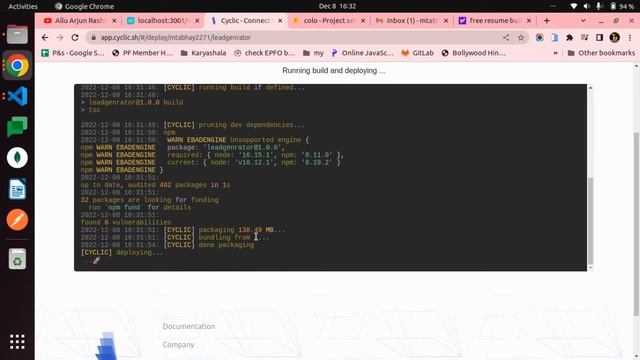 How to Deploy node project on cyclic. смотреть онлайн