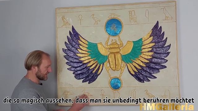 Skarabäus. Innenmalerei im ägyptischen Stil. Скарабей. Интерьерная картина в египетском стиле.