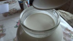 Козье молоко на 3-тий день Сливки больше половины