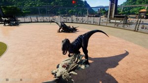 Indominus Rex Team Destroys T-Rex, Suchomimus, Stegoceratops - Jurassic World Evolution