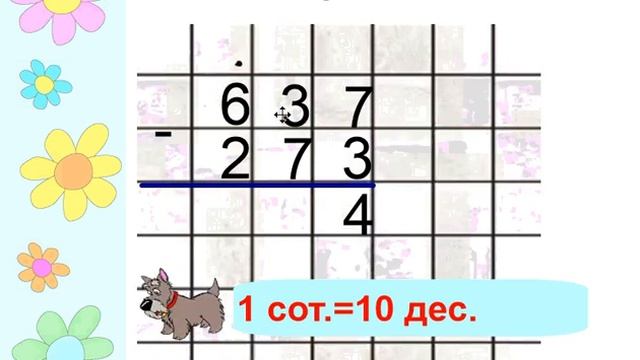 Письменные приёмы вычислений  Вычитание.