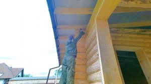 Обрезка углов сруба. Забривка углов.