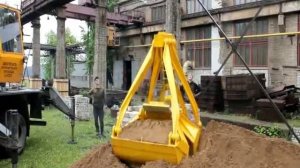 Работа одноканатного грейфера