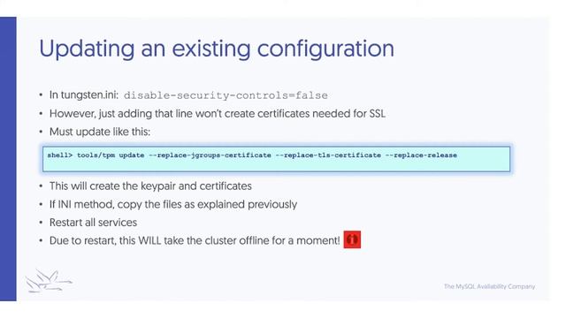 Tungsten Clustering Master Class - Advanced: Securing Your Cluster With SSL смотреть онлайн