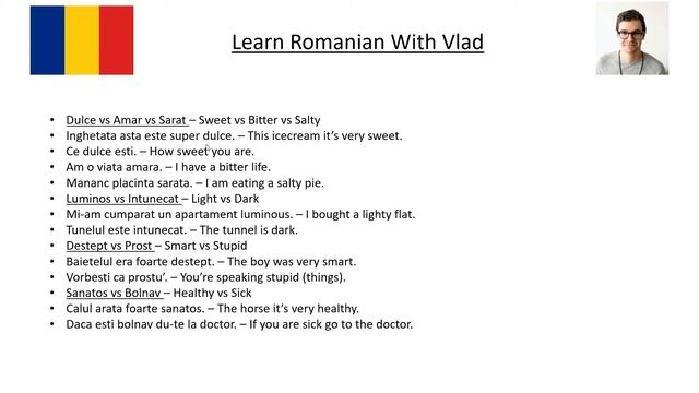 Romanian Phrases Lesson 4 Opposites смотреть онлайн