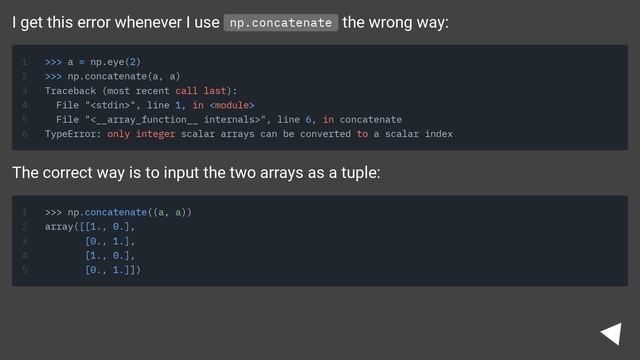 TypeError: only integer scalar arrays can be converted to a scalar index with 1D numpy indices arra смотреть онлайн