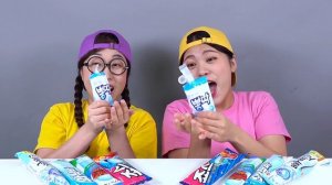 Blue Food Ice Cream DONA Mukbang