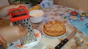 АНАПА Вкусные блинчики с творожно - банановой начинкой