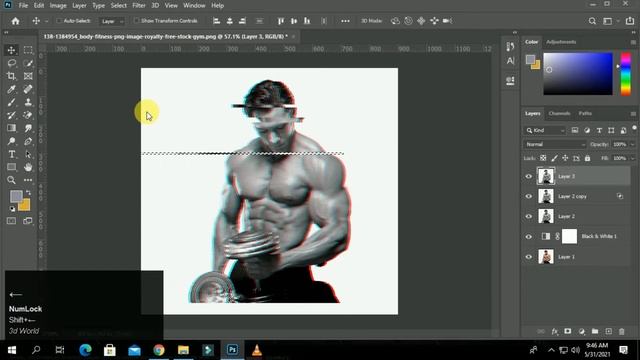 How to create a Portrait Glitch effect in Photoshop | Glitch effect on Portrait in Photoshop | USM смотреть онлайн