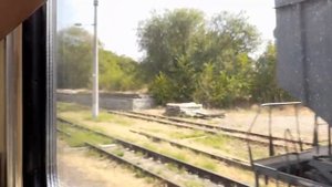 Вид из окна поезда,поезд проходит по ст Ея.