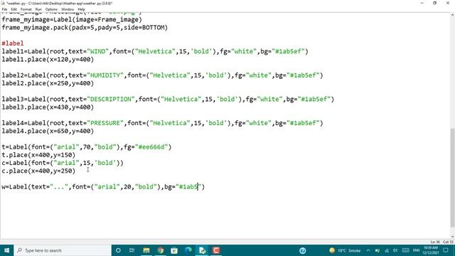 Build a Weather App in Python | Weather API | Python Tkinter Project смотреть онлайн