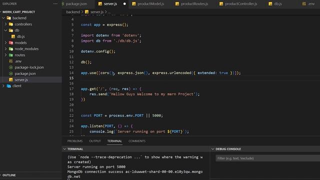 MERN Stack CART Project | Creating Backend Using Node Express & MongoDB Atlas! [ PART-1 ] смотреть онлайн