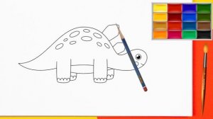 КАК НАРИСОВАТЬ ДИНОЗАВРА Урок рисования для детей How to draw dinosaurs СТЕГОЗАВР