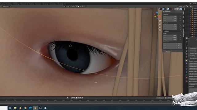Eyelashes Generator Addon for Blender 2.8, 2.9 смотреть онлайн