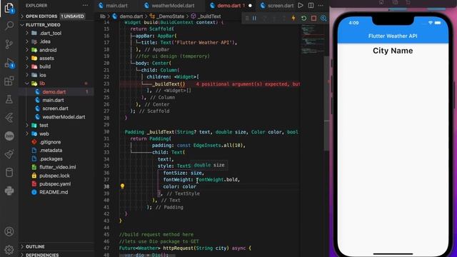 Flutter API & Local Database Series EP07 - Simple Weather Checker Application Demo (using API)