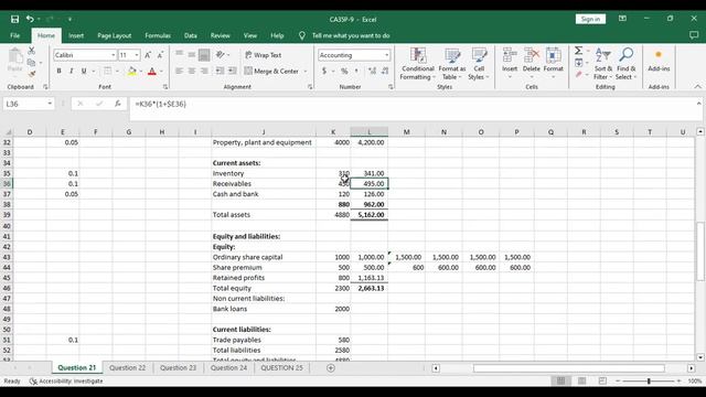 Aug 23 Q21 Business Data Analytics Forecasting and Dashboarding Excel