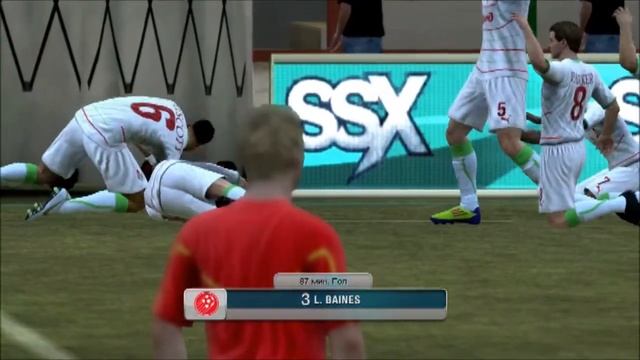 FIFA 12 - гол Бейнса через себя смотреть онлайн