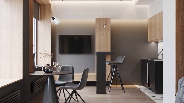 СТИЛЬНАЯ КВАРТИРА-СТУДИЯ 36 КВ. М. | разбор дизайн-проекта интерьера небольшой квартиры смотреть онлайн