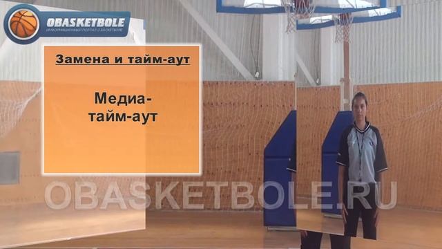 Жесты судей в баскетболе-медиа-тайм-аут