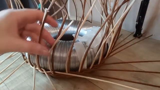МК. Корзина-Пузатик из бумажной лозы. Basket Pot-bellied paper vine.
