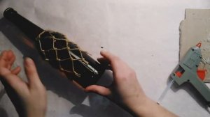 Декор бутылки джутом своими руками. Бутылка для мужчины. 23 Февраля